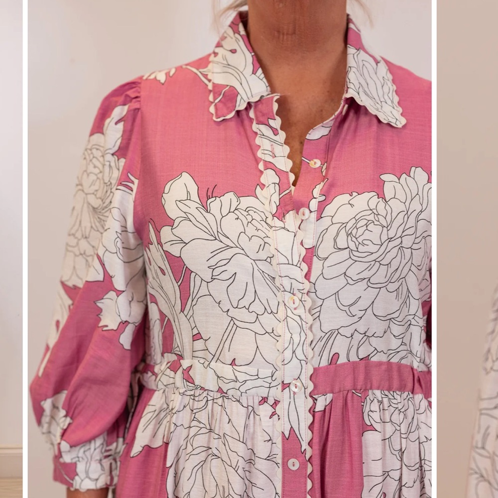 Entro Floral Pink Maxi Dress - Picture 5 of 5